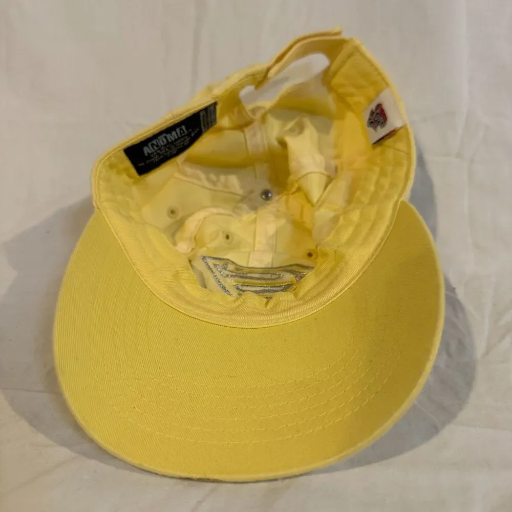 DC Comics Supergirl Hat Yellow Cargo Pocket Anoma Shield Cap AS IS FLAWED Stain